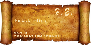 Herbst Edina névjegykártya